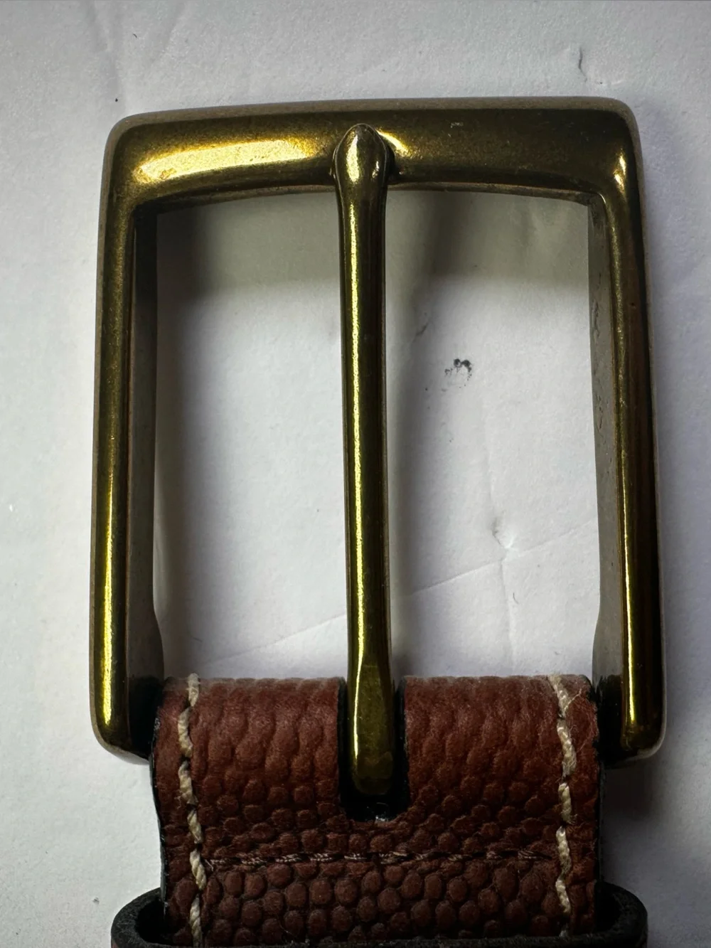 Allen Edmonds Men’s 1 1/2” Pebble Brown Genuine Leather Belt- Size 42